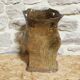 Vase made from a slab of scarified stoneware