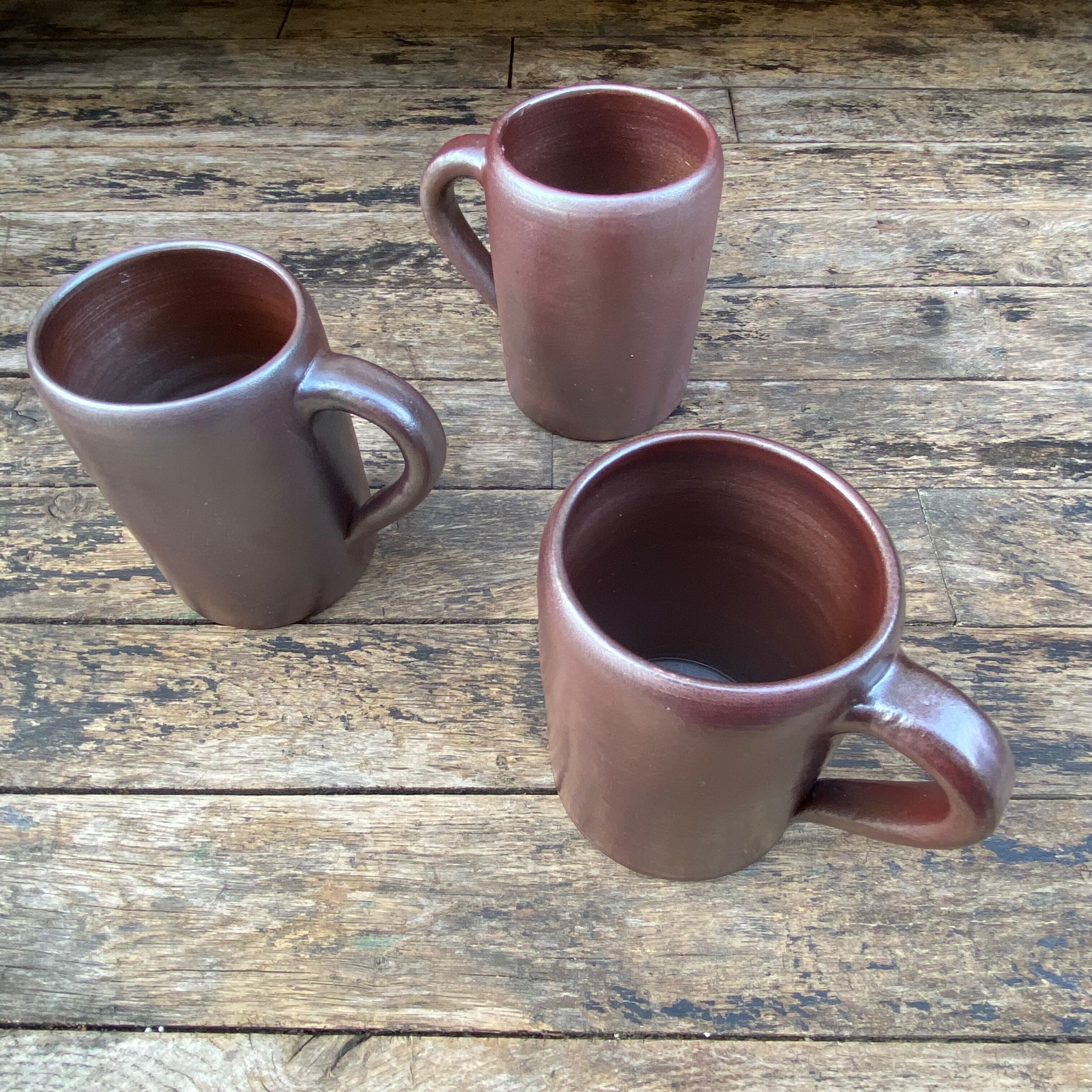 Set of 3 XL mugs in metallic sandstone-70s