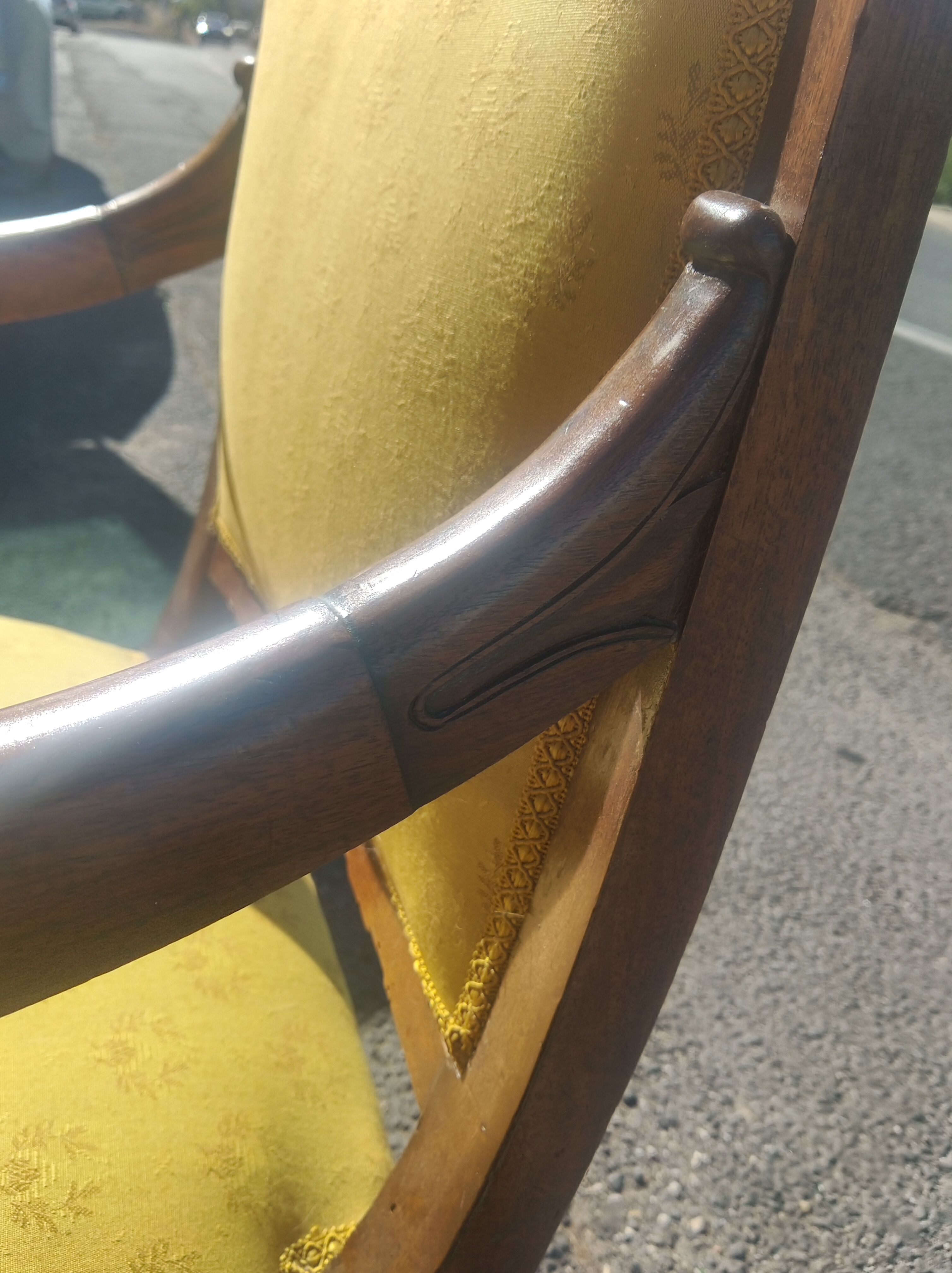 Pair of consulate era chairs in walnut