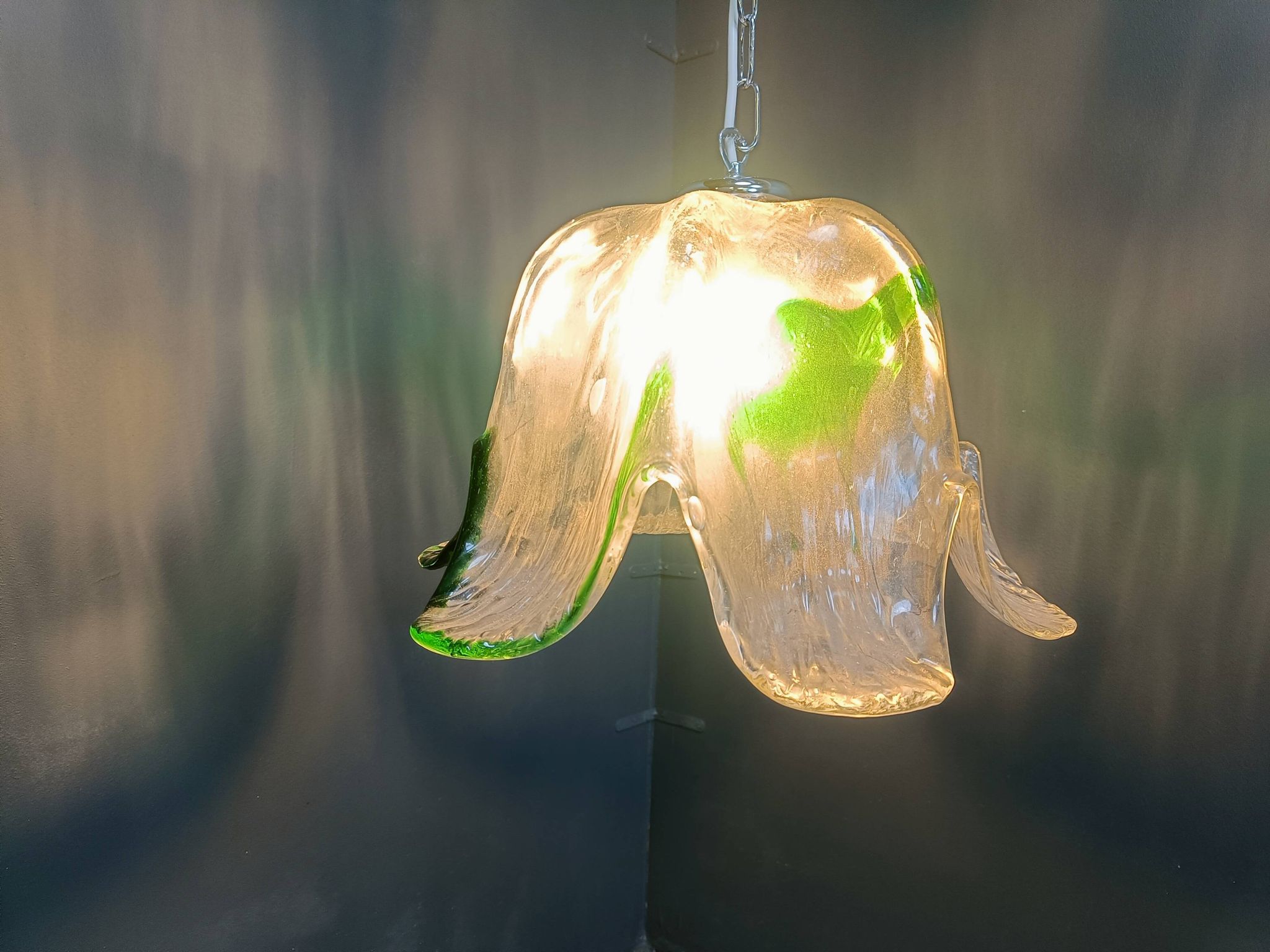 Suspension en verre de Murano, pour Mazzega, années 1960