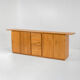 Solid Elm & Brass Sideboard by Romanutti, Italy, 1970s
