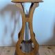 Lyre bedside table, cherry wood, 1960s.