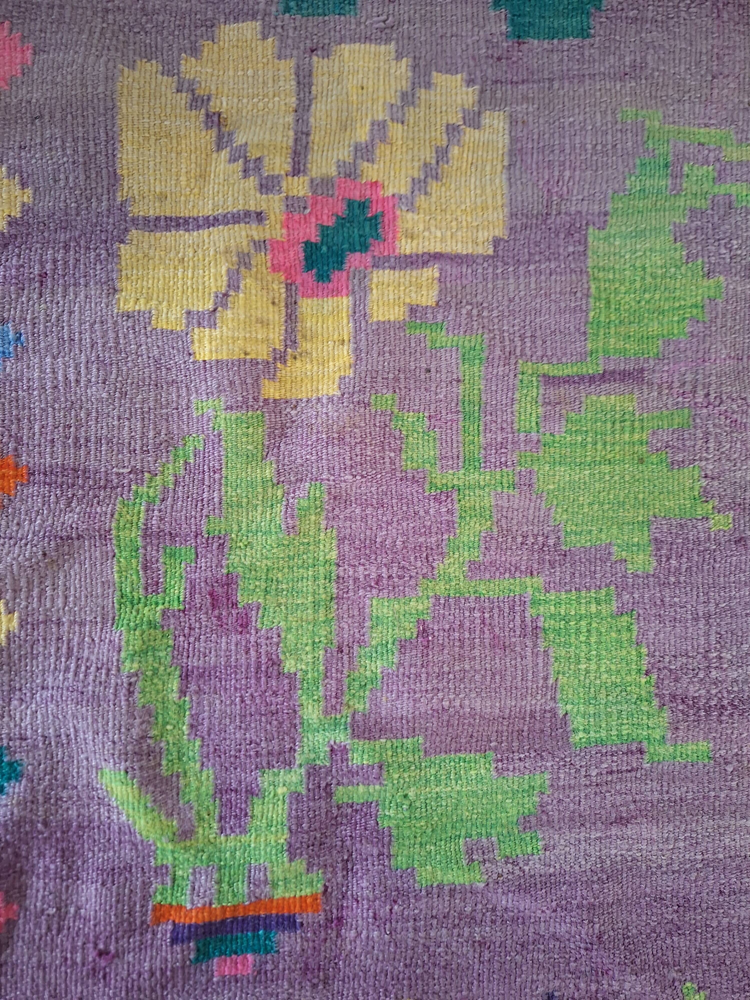 Vintage Woolen Hand Knotted Carpet Keli.