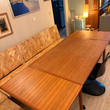 Table extensible vintage, deux rallonges