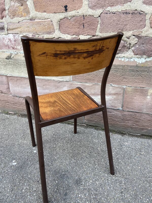 Lot de 6 chaises d'école industrielle école vintage collectivités