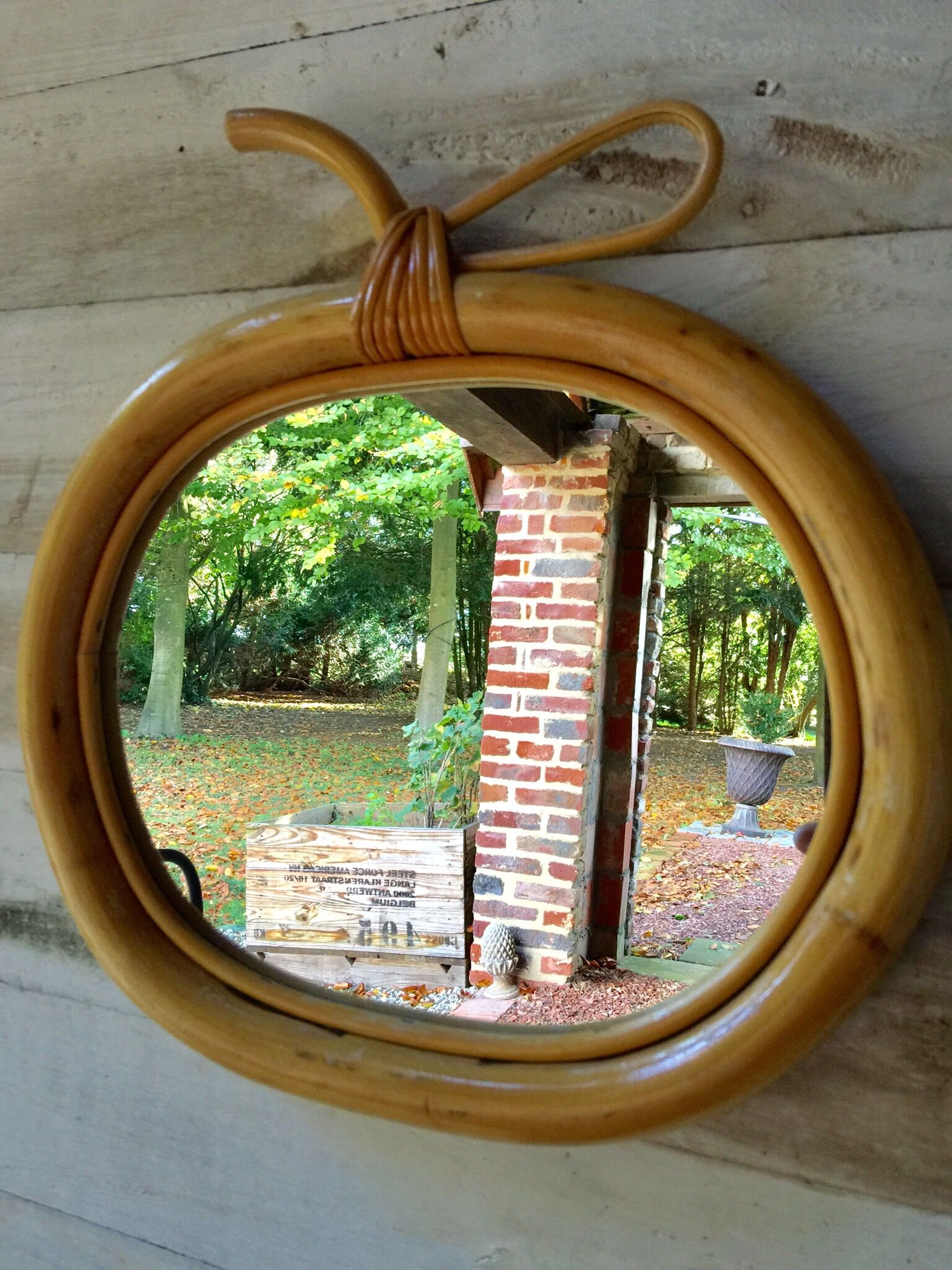 Miroir pomme vintage 33x33xm