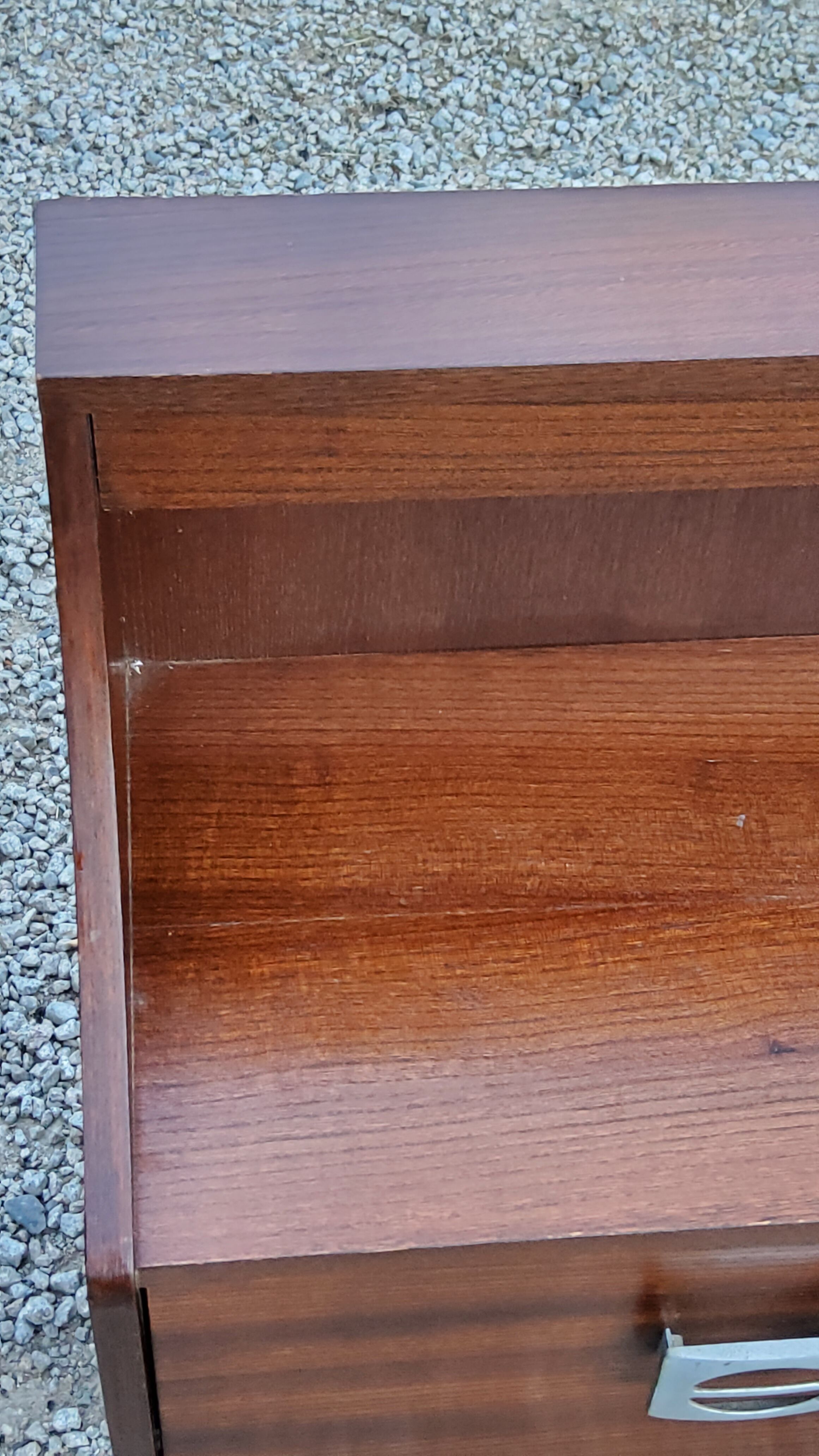 Pair of bedside tables from the 70s in rosewood stained oak veneer