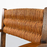 Pair of French armchairs with twisted legs in the style of Charles Dudouyt, France, 1940s.