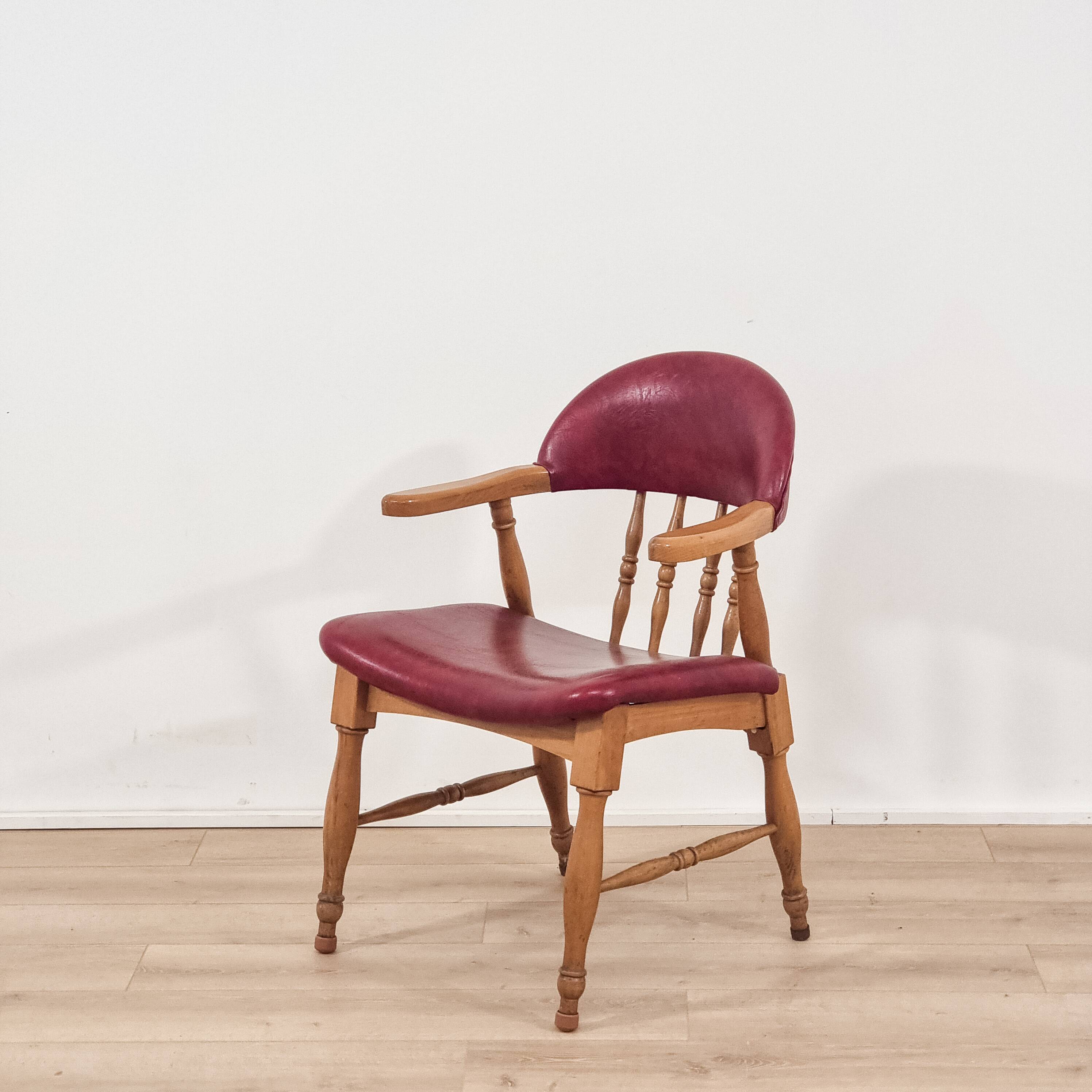 Paire de fauteuils en bois des années 1950