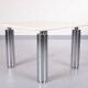 Wolfgang C.R. Mezger Marble on steel coffee table 1980s