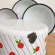 Series of 4 vintage enamelled casserolles