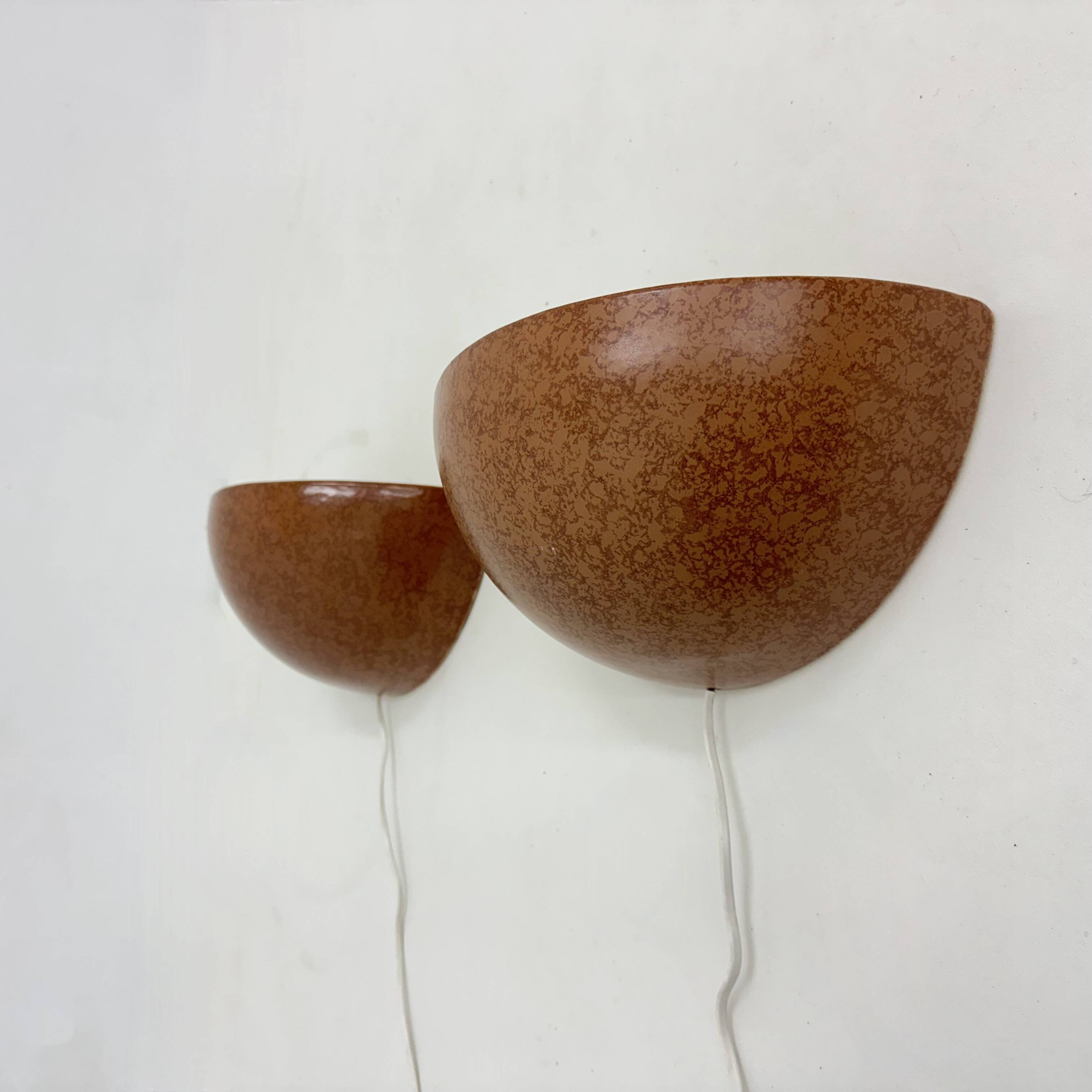 Set of 2 ceramic wall lamps , 1970s