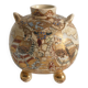 Satsuma Earthenware Vases, Hand-Painted Polychrome, Japan, Set of 2