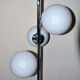Lampadaire vintage chrome et verre