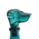 Vintage Decanter Dachshund Dachshund Blue Glass Empoli Italy 32cm