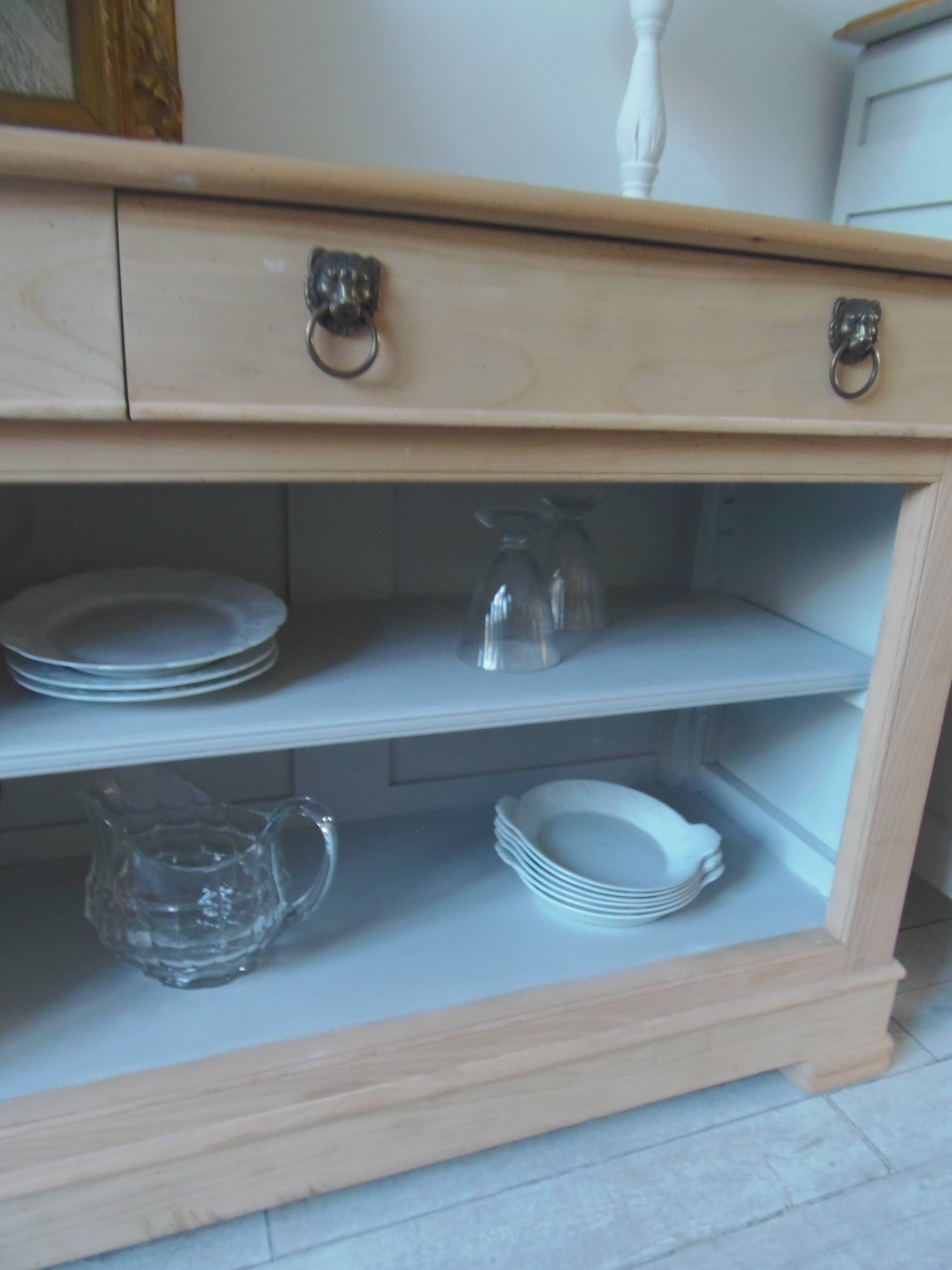 crafted dresser in raw solid wood.