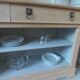 crafted dresser in raw solid wood.