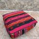 Vintage handmade Berber Kilim pouf, Moroccan floor cushion.