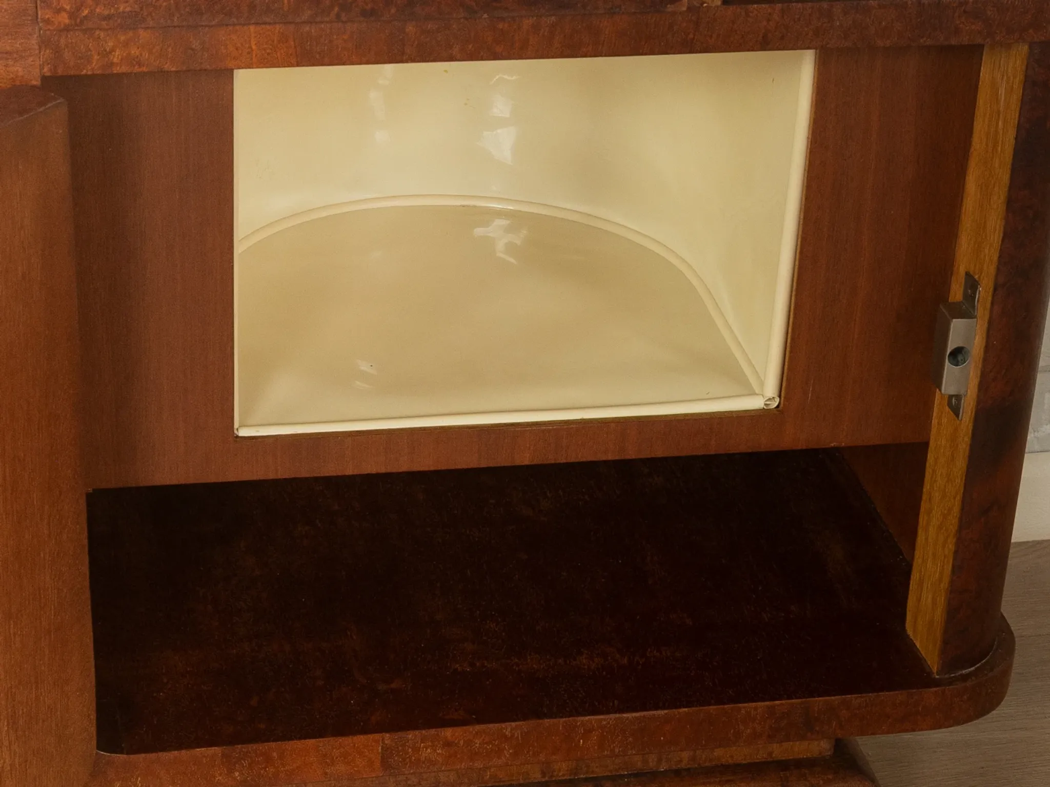 Classic 1930s chest of drawers with asymmetrical design
