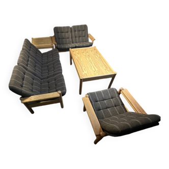 Scandinavian pine living room set “Domino möbler”