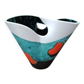 Important free-form ceramic art vase by Elchinger - 1950