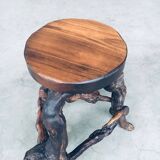Handmade Vinewood and Oak Bar Stool, 1950s