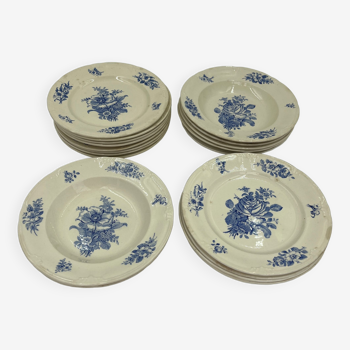 Lot de 20 assiettes Boch Frères décor Rhodia