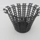 Perforated black metal cachepot from the 1950s and 1960s.