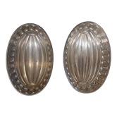 Metal molds chocolate ancient large Easter egg 2 parts