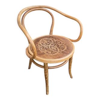 Jacob & Joseph Kohn curved wood armchair 1940