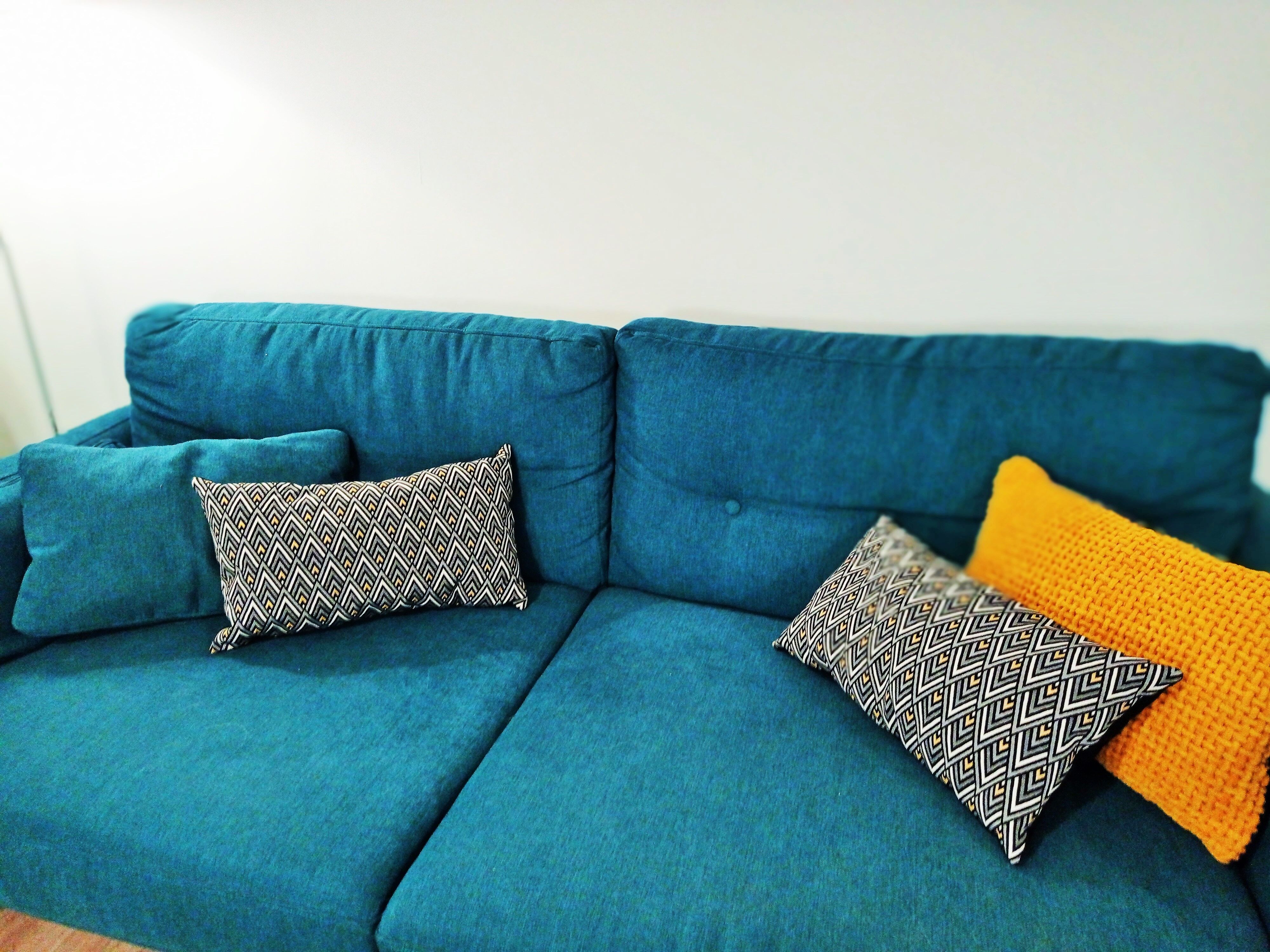 Pair of Art Deco cushions in upholstery fabric