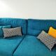 Pair of Art Deco cushions in upholstery fabric