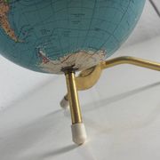 Globe terrestre vintage 1967 mappemonde dorée tripode Taride - 23 cm