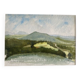 Painting "gour de tazenat" (puy de dôme) jean-francois devaliere (1926-2021)