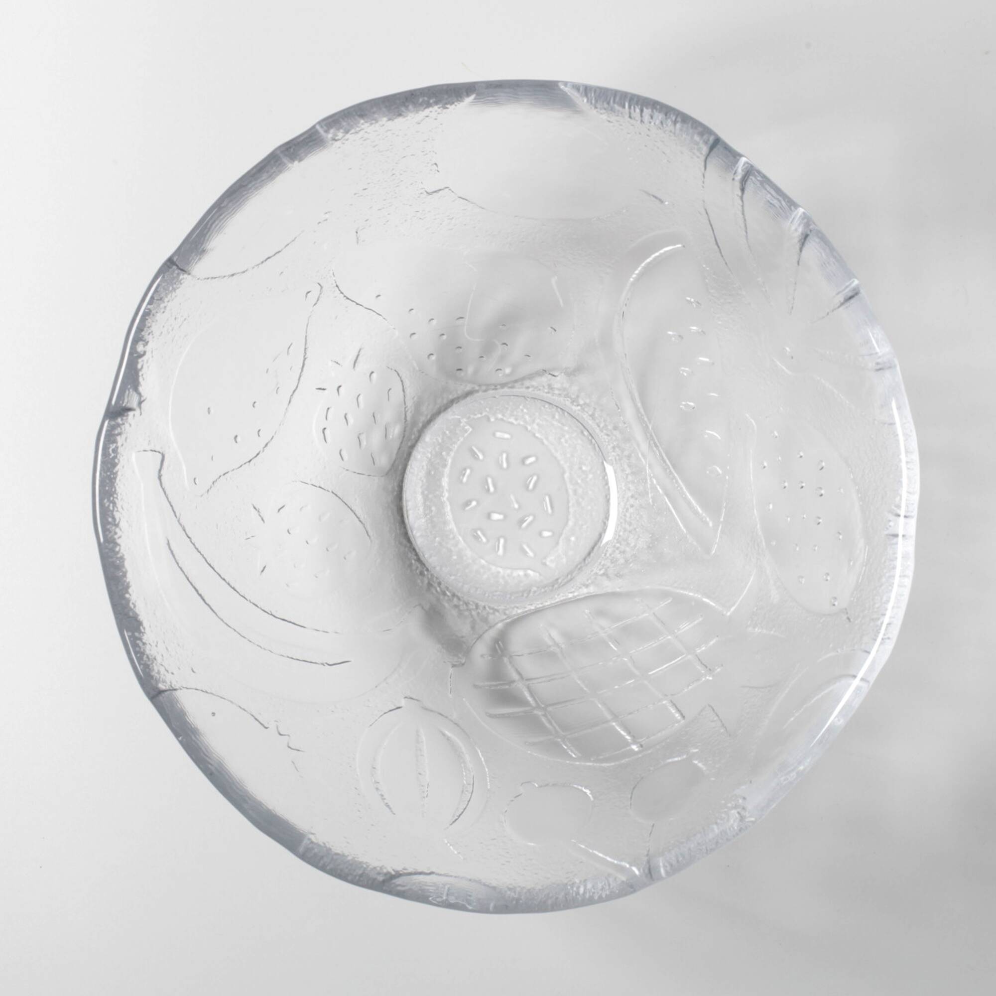 Vintage Kosta Boda Tropic Glass Fruit Bowl, Scandinavian Fruit Design 1989