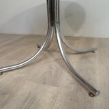 Glass and chrome round table