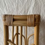 Plant holder or vintage saddle in bamboo and rattan