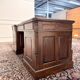 Classic English Desk with Black Leather