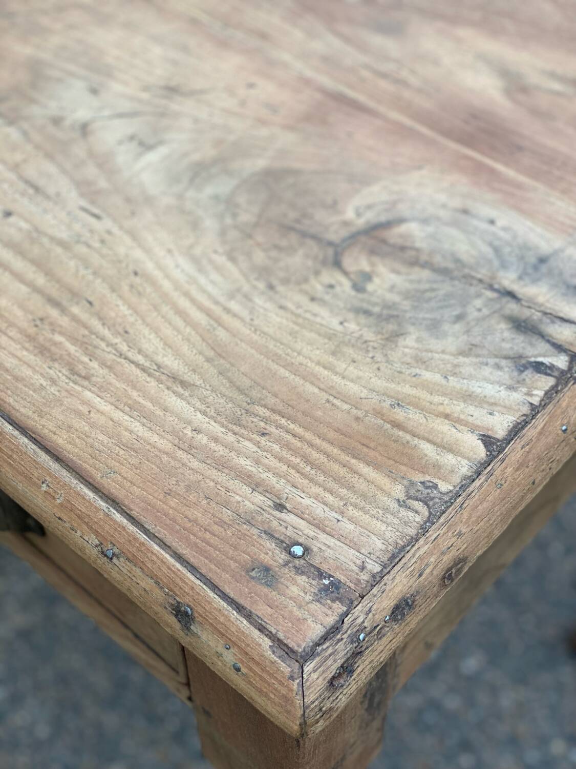 Renovated 3-drawer solid wood desk