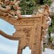 Mirror in gilded wood and stucco, with glazing beads, Napoleon III period.