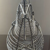 Vintage metal hen egg basket