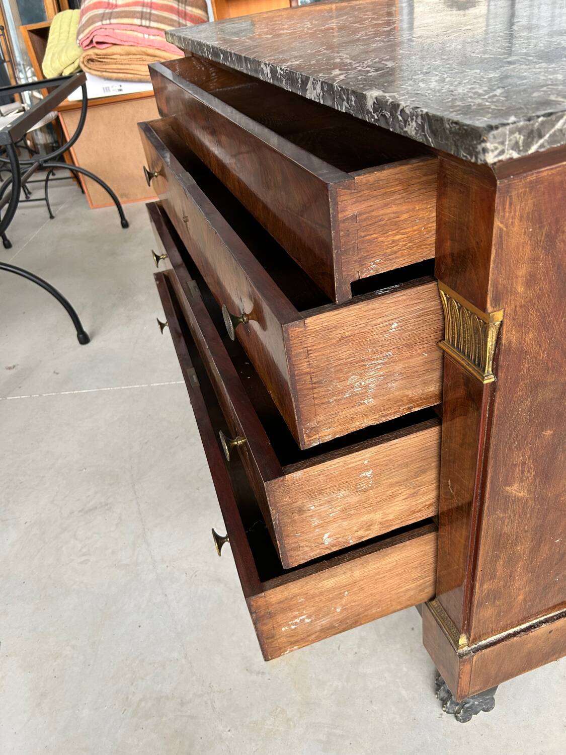 Empire style chest of drawers