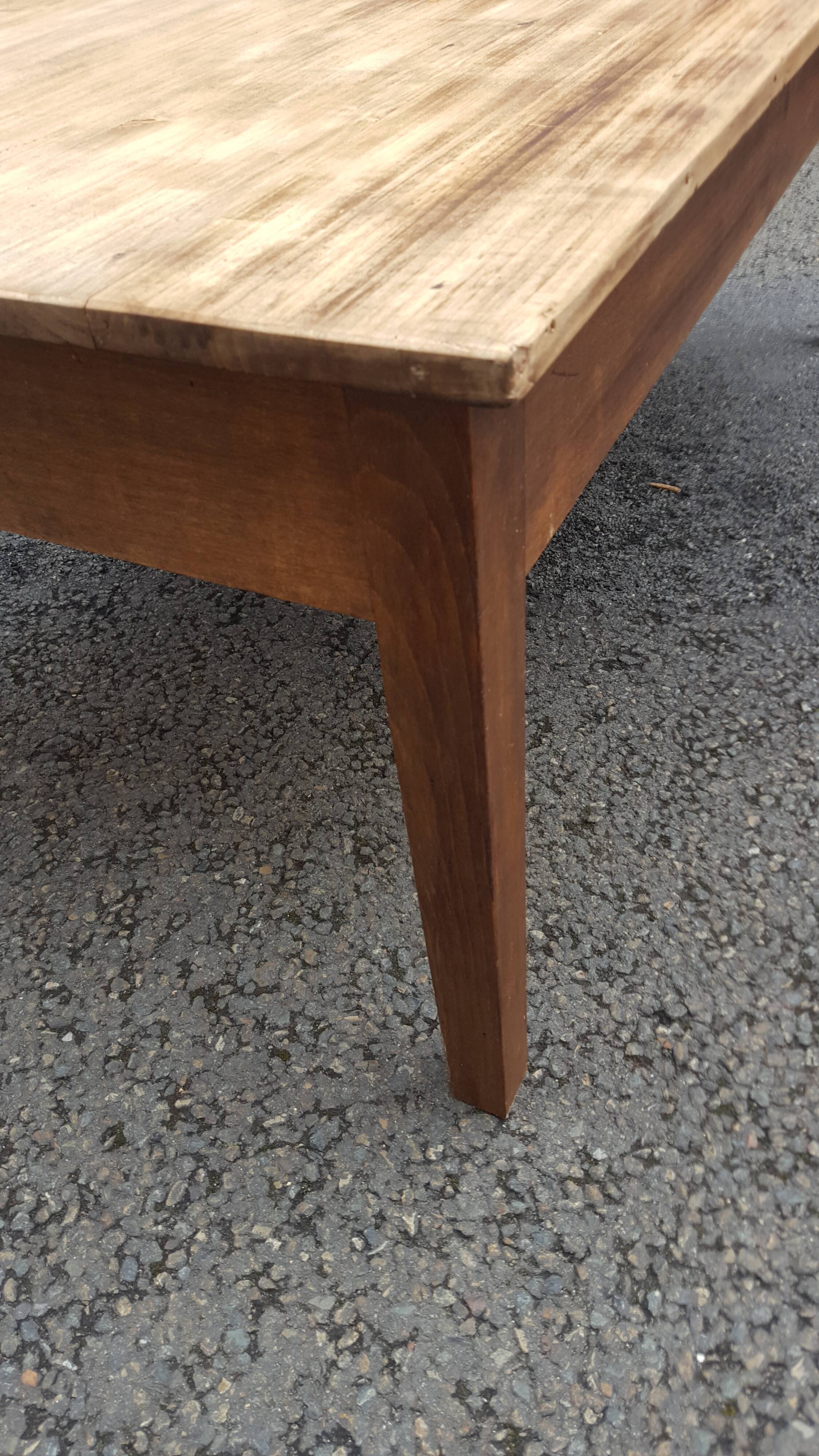 Raw farm table coffee table