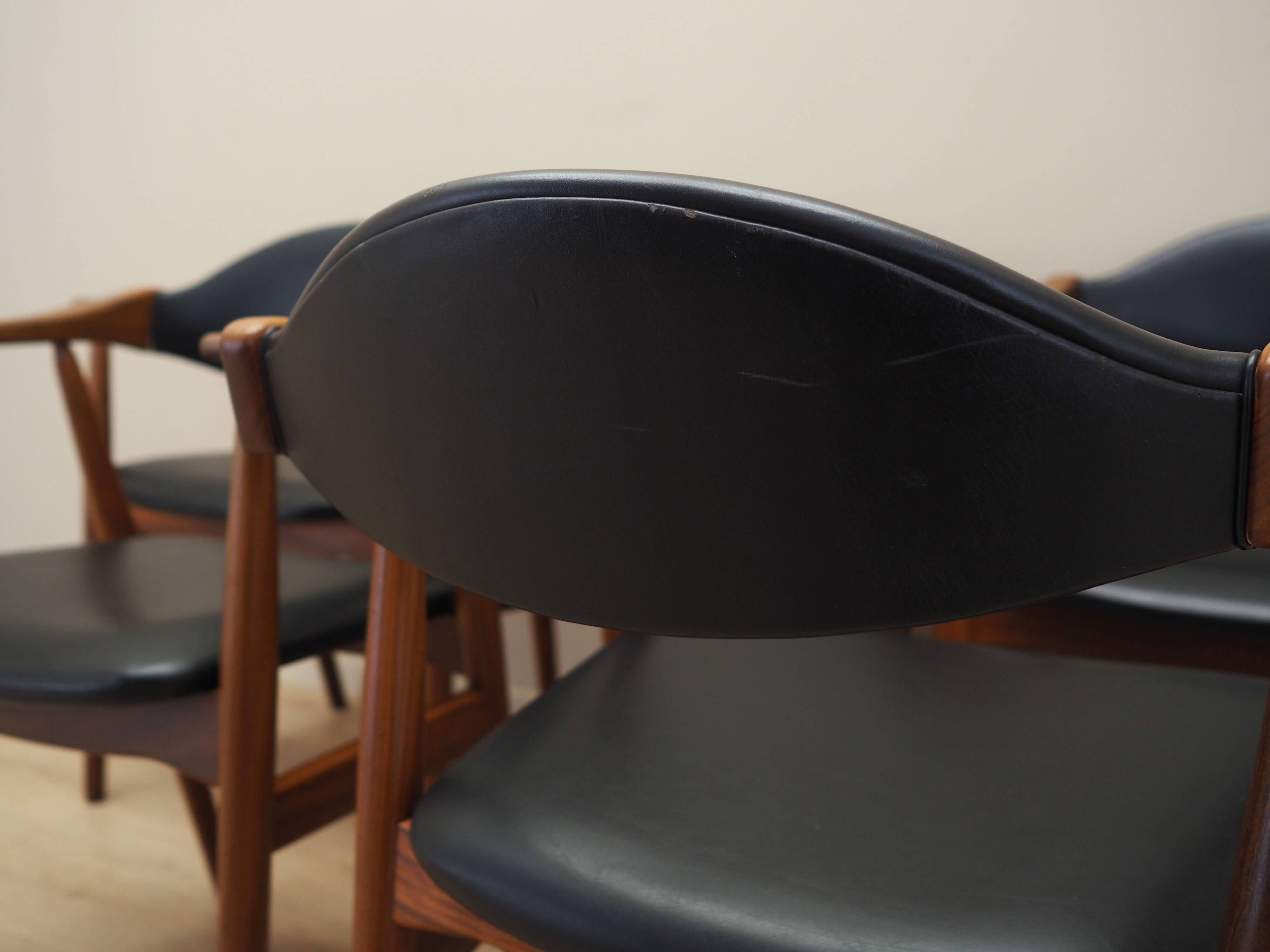 Set of six teak chairs, Danish design, 1970s, manufacture: Farstrup Møbler