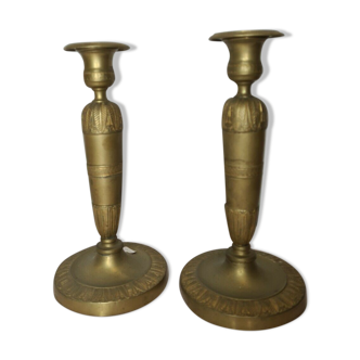 brass candle holders (the pair)