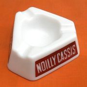 Opal glass ashtray Noilly Cassis / Noilly Prat Opalex Made in France