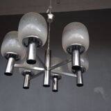 Luster chrome metal and blown glass 1970