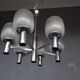 Luster chrome metal and blown glass 1970