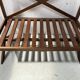 Solid oak terrace bench from the 70s