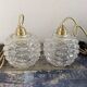 Set of two vintage pine cone lamps